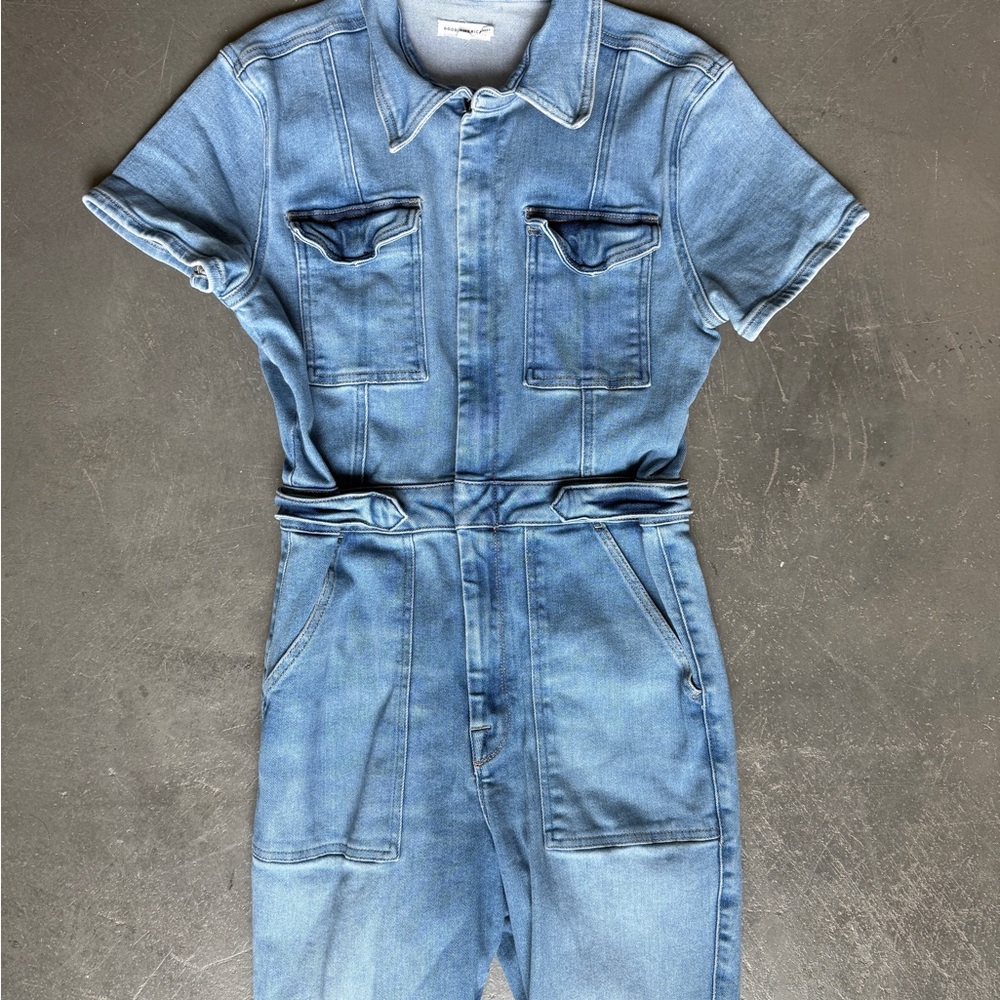 Good American Light Blue Denim Top - Picture 4 of 5
